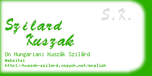 szilard kuszak business card